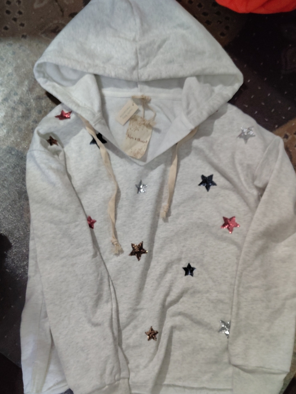 Hem And Thread Small Hoodie $45